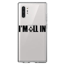DistinctInk® Clear Shockproof Hybrid Case for Apple iPhone / Samsung Galaxy / Google Pixel - I'm All In - Poker Casino Cards Gambling