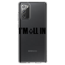 DistinctInk® Clear Shockproof Hybrid Case for Apple iPhone / Samsung Galaxy / Google Pixel - I'm All In - Poker Casino Cards Gambling