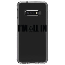 DistinctInk® Clear Shockproof Hybrid Case for Apple iPhone / Samsung Galaxy / Google Pixel - I'm All In - Poker Casino Cards Gambling