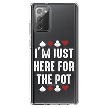 DistinctInk® Clear Shockproof Hybrid Case for Apple iPhone / Samsung Galaxy / Google Pixel - I'm Just Here for the Pot - Poker Casino