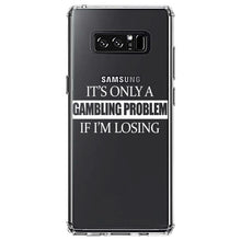 DistinctInk® Clear Shockproof Hybrid Case for Apple iPhone / Samsung Galaxy / Google Pixel - It's Only a Gambling Problem if I'm Losing