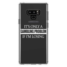 DistinctInk® Clear Shockproof Hybrid Case for Apple iPhone / Samsung Galaxy / Google Pixel - It's Only a Gambling Problem if I'm Losing