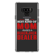DistinctInk® Clear Shockproof Hybrid Case for Apple iPhone / Samsung Galaxy / Google Pixel - Best Mom Raises a Blackjack Dealer