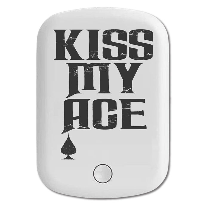 DistinctInk Magnetic Battery Pack, Wireless Portable Charger with USB-C Cable, Compatible with MagSafe iPhone 14 / 13 / 12 Series - Kiss My ACE - Poker Blackjack Gambling