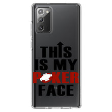 DistinctInk® Clear Shockproof Hybrid Case for Apple iPhone / Samsung Galaxy / Google Pixel - This is My POKER Face