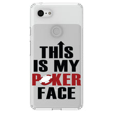DistinctInk® Clear Shockproof Hybrid Case for Apple iPhone / Samsung Galaxy / Google Pixel - This is My POKER Face