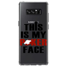 DistinctInk® Clear Shockproof Hybrid Case for Apple iPhone / Samsung Galaxy / Google Pixel - This is My POKER Face