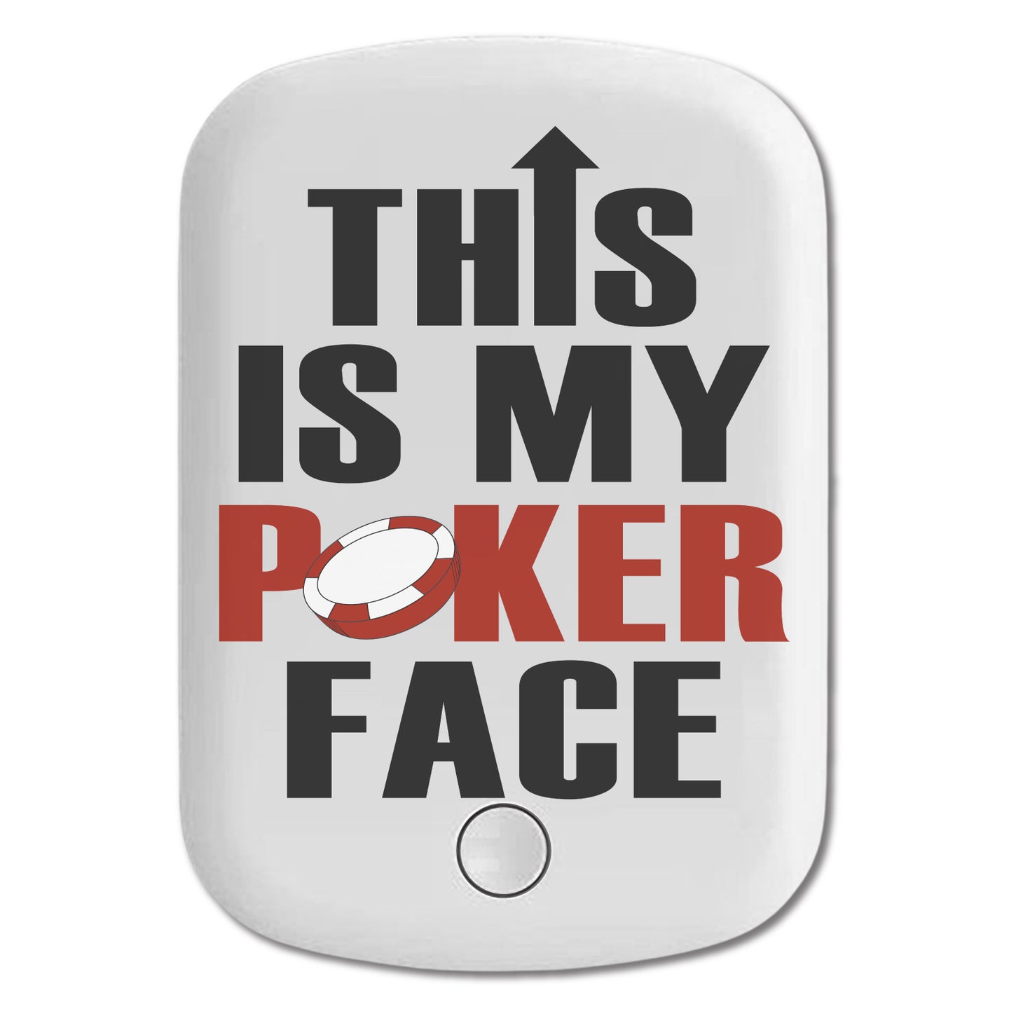DistinctInk Magnetic Battery Pack, Wireless Portable Charger with USB-C Cable, Compatible with MagSafe iPhone 14 / 13 / 12 Series - This is My POKER Face