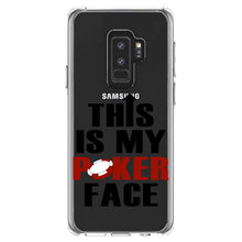 DistinctInk® Clear Shockproof Hybrid Case for Apple iPhone / Samsung Galaxy / Google Pixel - This is My POKER Face