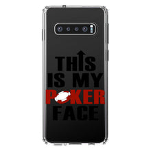 DistinctInk® Clear Shockproof Hybrid Case for Apple iPhone / Samsung Galaxy / Google Pixel - This is My POKER Face