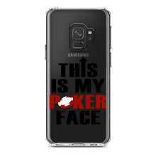 DistinctInk® Clear Shockproof Hybrid Case for Apple iPhone / Samsung Galaxy / Google Pixel - This is My POKER Face