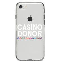 DistinctInk® Clear Shockproof Hybrid Case for Apple iPhone / Samsung Galaxy / Google Pixel - Casino Donor - Blackjack Gambling