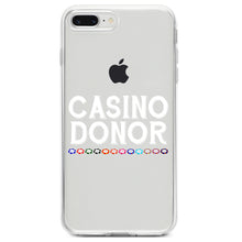 DistinctInk® Clear Shockproof Hybrid Case for Apple iPhone / Samsung Galaxy / Google Pixel - Casino Donor - Blackjack Gambling