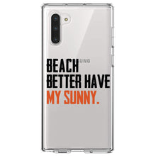 DistinctInk® Clear Shockproof Hybrid Case for Apple iPhone / Samsung Galaxy / Google Pixel - Beach Better Have My Sunny