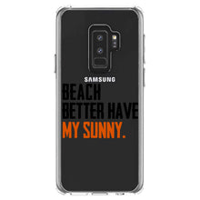 DistinctInk® Clear Shockproof Hybrid Case for Apple iPhone / Samsung Galaxy / Google Pixel - Beach Better Have My Sunny