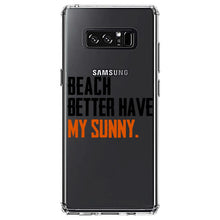 DistinctInk® Clear Shockproof Hybrid Case for Apple iPhone / Samsung Galaxy / Google Pixel - Beach Better Have My Sunny