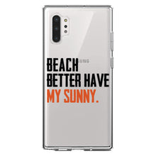 DistinctInk® Clear Shockproof Hybrid Case for Apple iPhone / Samsung Galaxy / Google Pixel - Beach Better Have My Sunny