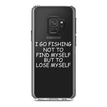 DistinctInk® Clear Shockproof Hybrid Case for Apple iPhone / Samsung Galaxy / Google Pixel - Go Fishing Not to Find Myself to Lose Myself