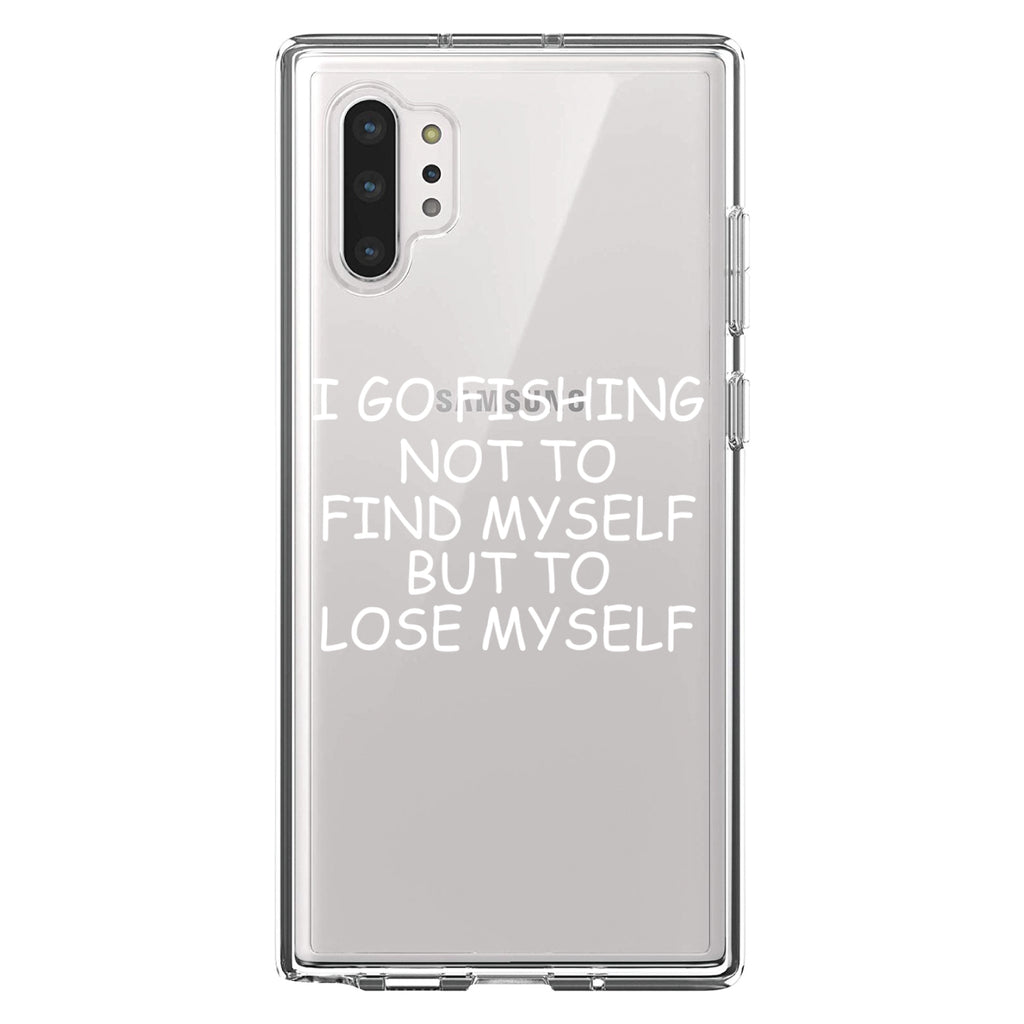 Go Fishing Not to Find Myself to Lose Myself Clear Shockproof iPhone Case, view 10