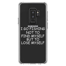 DistinctInk® Clear Shockproof Hybrid Case for Apple iPhone / Samsung Galaxy / Google Pixel - Go Fishing Not to Find Myself to Lose Myself