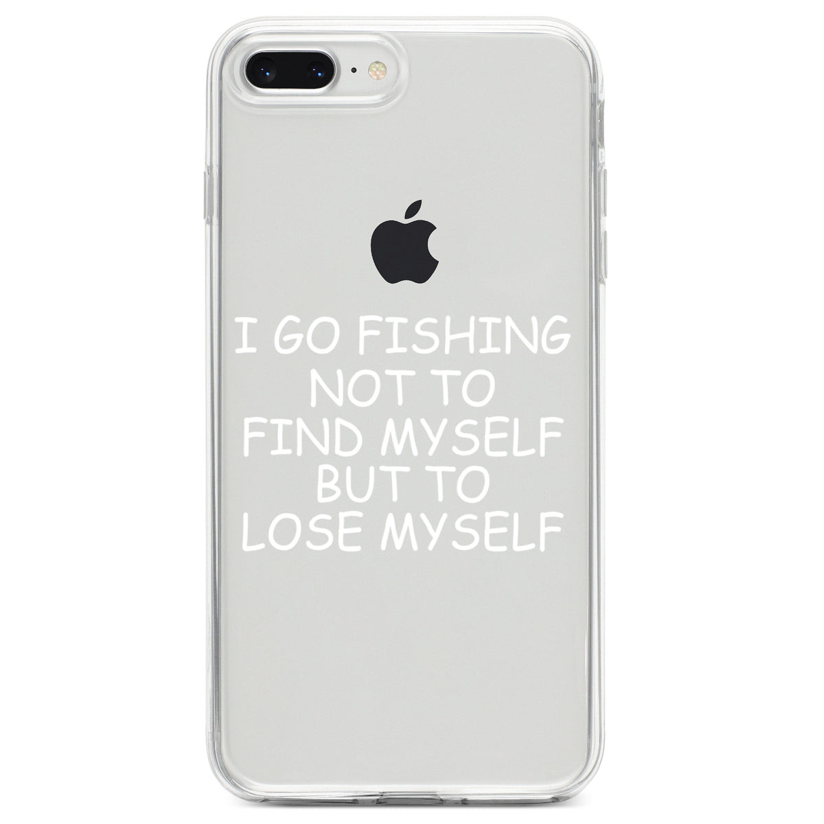 Go Fishing Not to Find Myself to Lose Myself Clear Shockproof iPhone Case, view 6