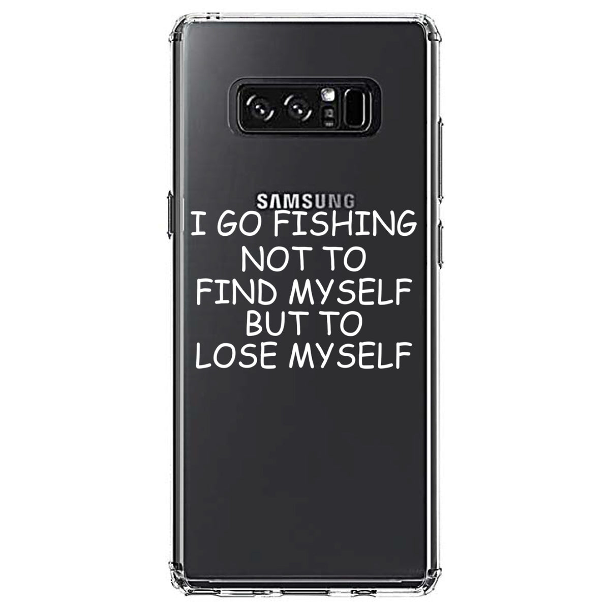 Go Fishing Not to Find Myself to Lose Myself Clear Shockproof iPhone Case, view 12