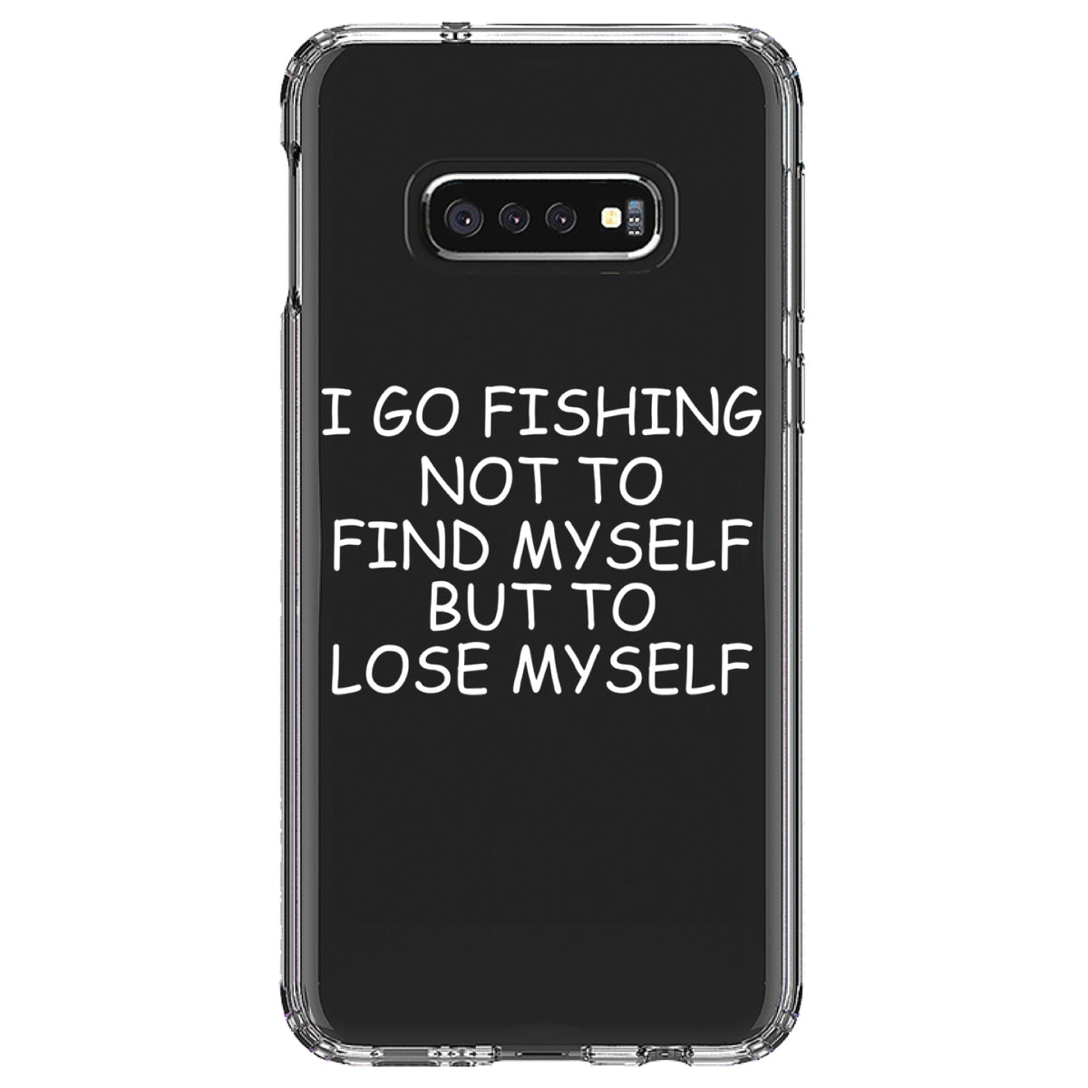 Go Fishing Not to Find Myself to Lose Myself Clear Shockproof iPhone Case, view 18