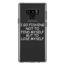 DistinctInk® Clear Shockproof Hybrid Case for Apple iPhone / Samsung Galaxy / Google Pixel - Go Fishing Not to Find Myself to Lose Myself