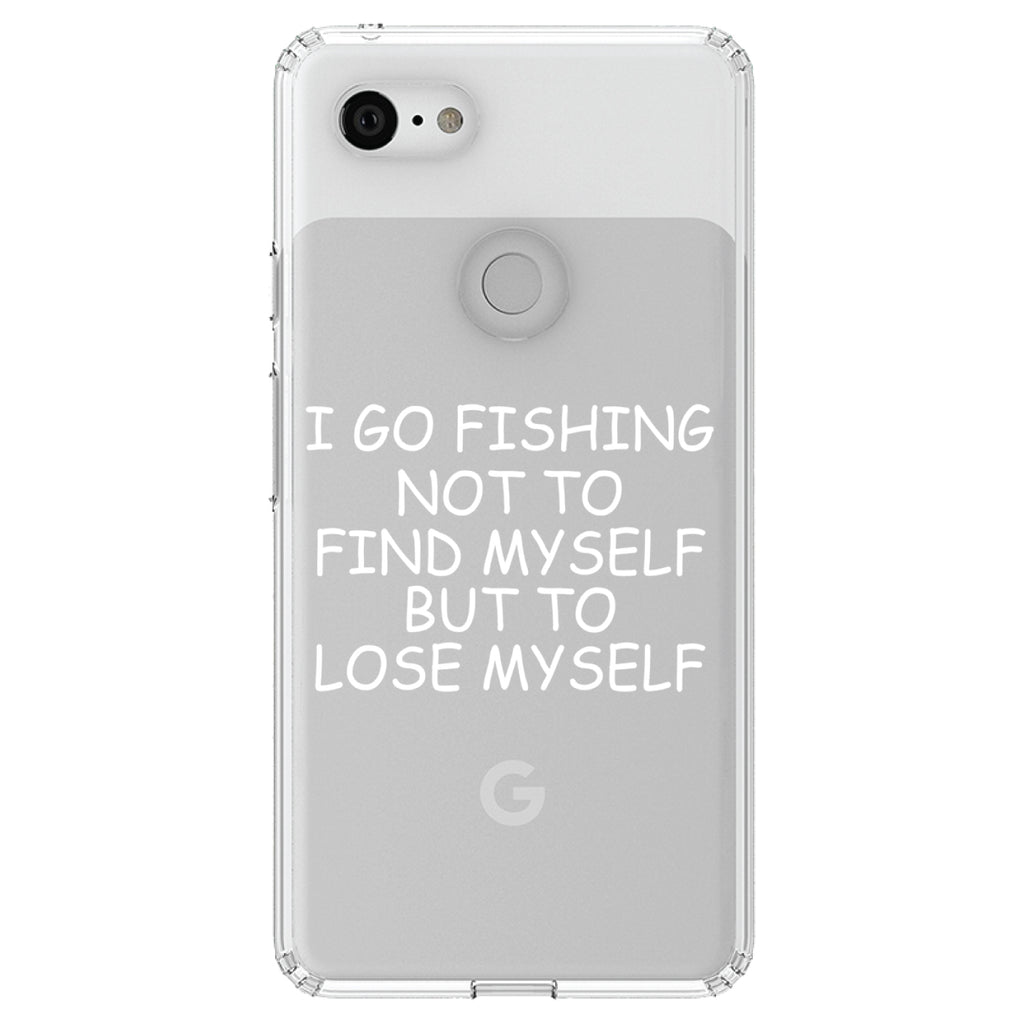 Go Fishing Not to Find Myself to Lose Myself Clear Shockproof iPhone Case, view 21