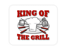 DistinctInk Custom Foam Rubber Mouse Pad - 1/4" Thick - King of the Grill BBQ Barbecue