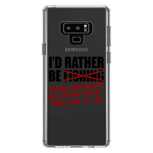 DistinctInk® Clear Shockproof Hybrid Case for Apple iPhone / Samsung Galaxy / Google Pixel - I'd Rather Be Fishing Whatever My Wife Tells Me