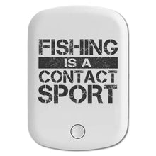 DistinctInk Magnetic Battery Pack, Wireless Portable Charger with USB-C Cable, Compatible with MagSafe iPhone 14 / 13 / 12 Series - Fishing is a Contact Sport