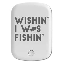 DistinctInk Magnetic Battery Pack, Wireless Portable Charger with USB-C Cable, Compatible with MagSafe iPhone 14 / 13 / 12 Series - Wishin' I was Fishin'