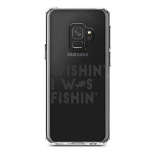 DistinctInk® Clear Shockproof Hybrid Case for Apple iPhone / Samsung Galaxy / Google Pixel - Wishin' I was Fishin'