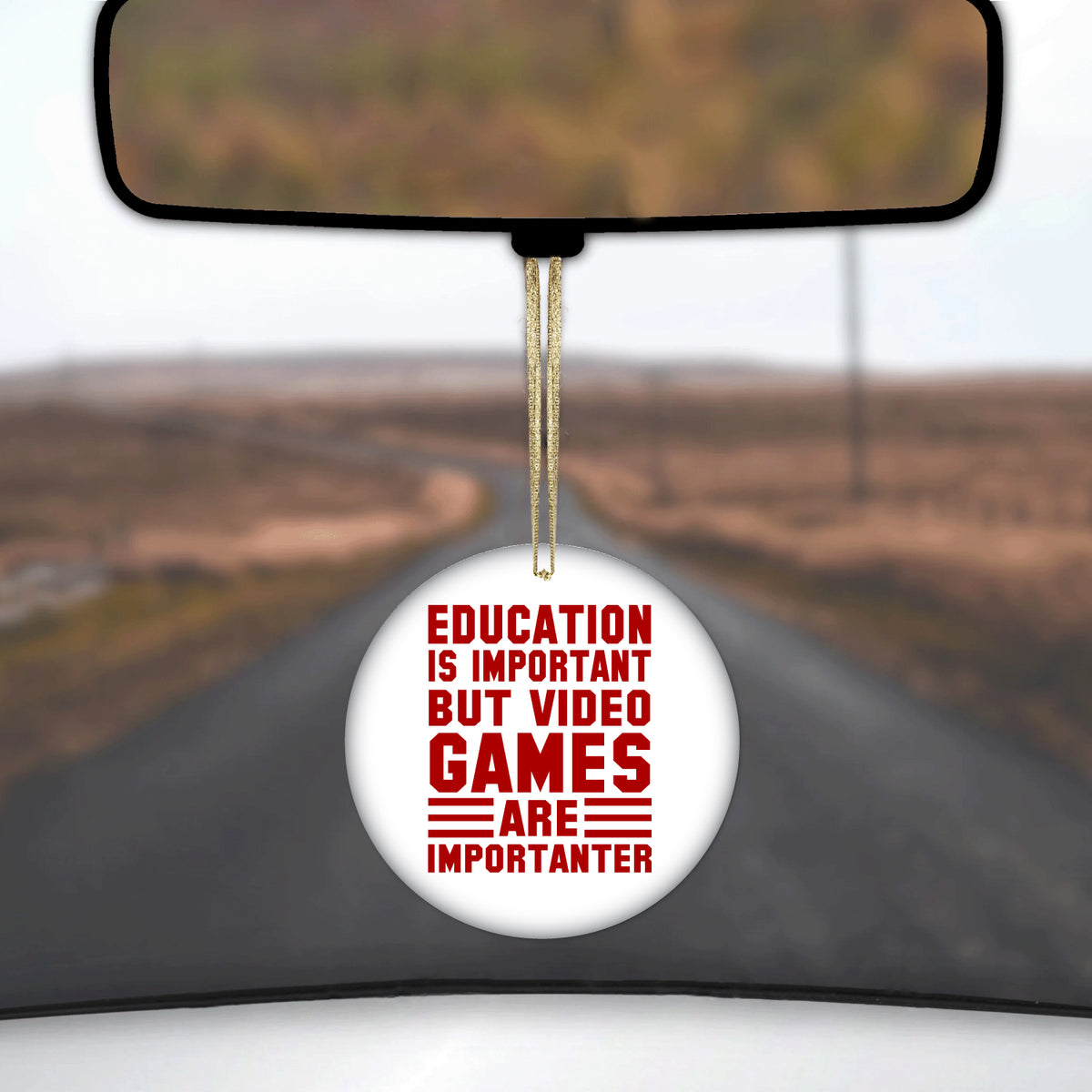 Education is Important Video Games Importanter Ceramic Ornament, view 3