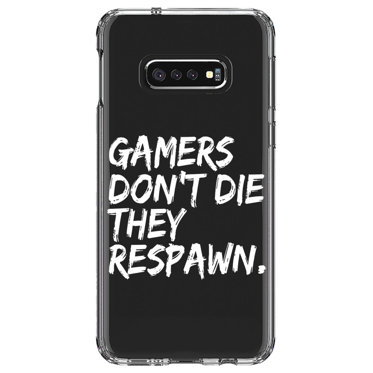 Gamers Don't Die They Respawn Clear Shockproof iPhone Case, view 18