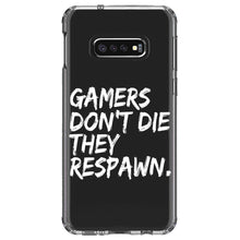 DistinctInk® Clear Shockproof Hybrid Case for Apple iPhone / Samsung Galaxy / Google Pixel - Gamers Don't Die They Respawn.