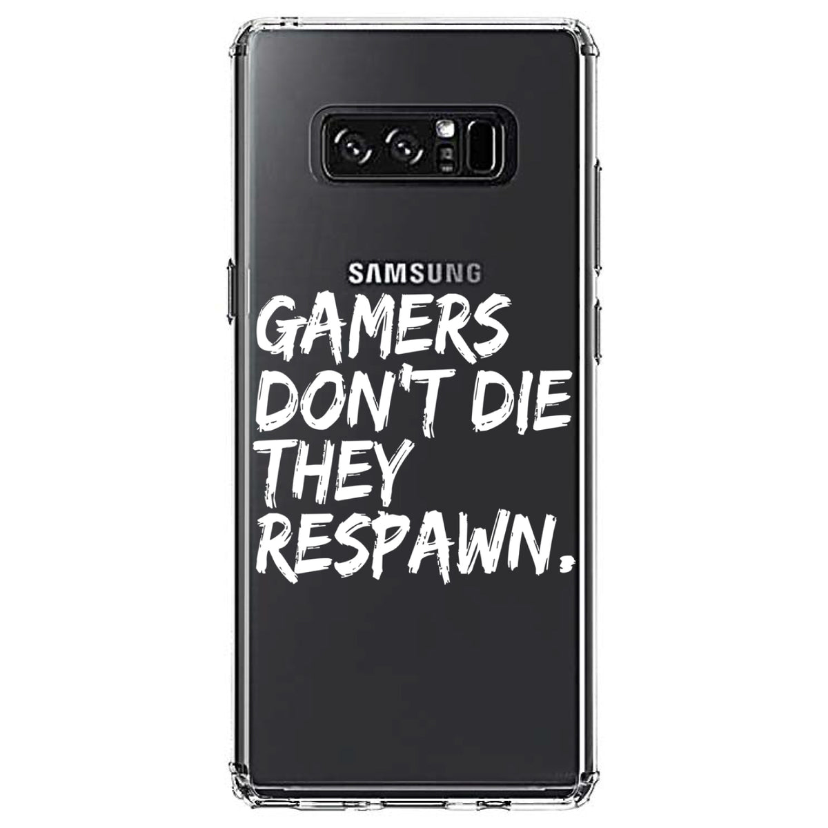 Gamers Don't Die They Respawn Clear Shockproof iPhone Case, view 12