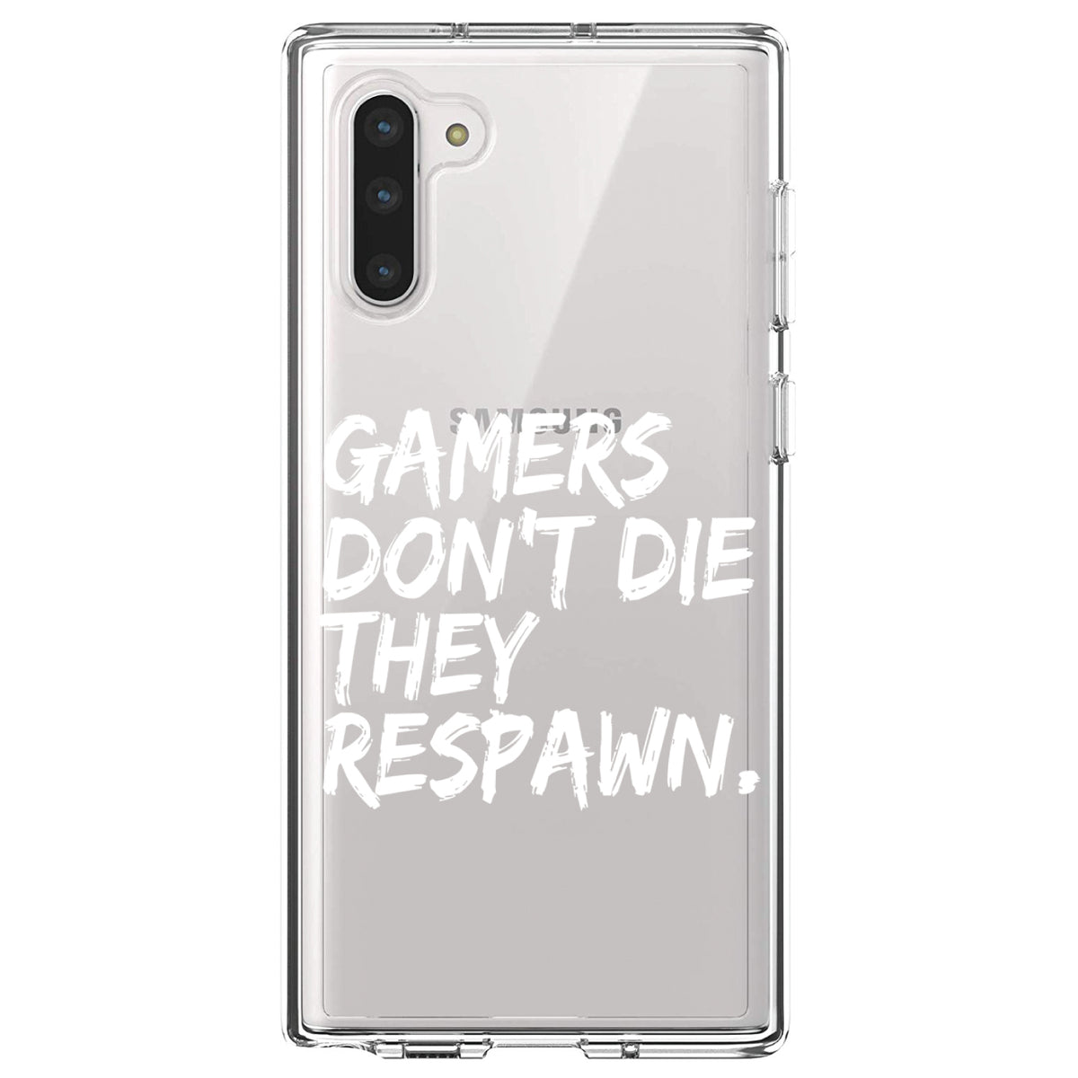 Gamers Don't Die They Respawn Clear Shockproof iPhone Case, view 9