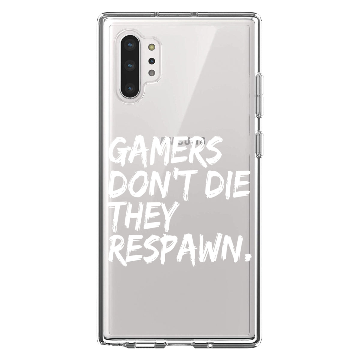 Gamers Don't Die They Respawn Clear Shockproof iPhone Case, view 10