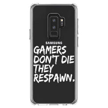 DistinctInk® Clear Shockproof Hybrid Case for Apple iPhone / Samsung Galaxy / Google Pixel - Gamers Don't Die They Respawn.