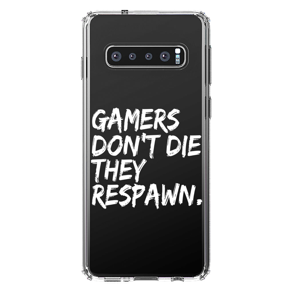 Gamers Don't Die They Respawn Clear Shockproof iPhone Case, view 17