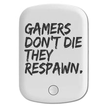 DistinctInk Magnetic Battery Pack, Wireless Portable Charger with USB-C Cable, Compatible with MagSafe iPhone 14 / 13 / 12 Series - Gamers Don't Die They Respawn.