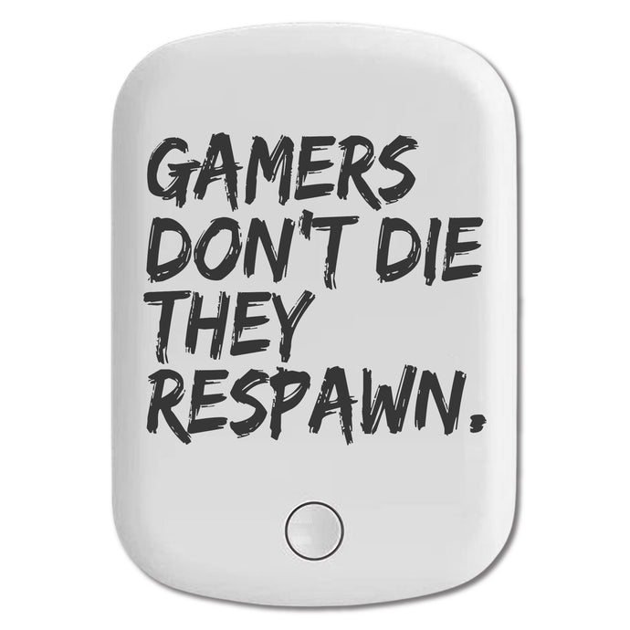 DistinctInk Magnetic Battery Pack, Wireless Portable Charger with USB-C Cable, Compatible with MagSafe iPhone 14 / 13 / 12 Series - Gamers Don't Die They Respawn.