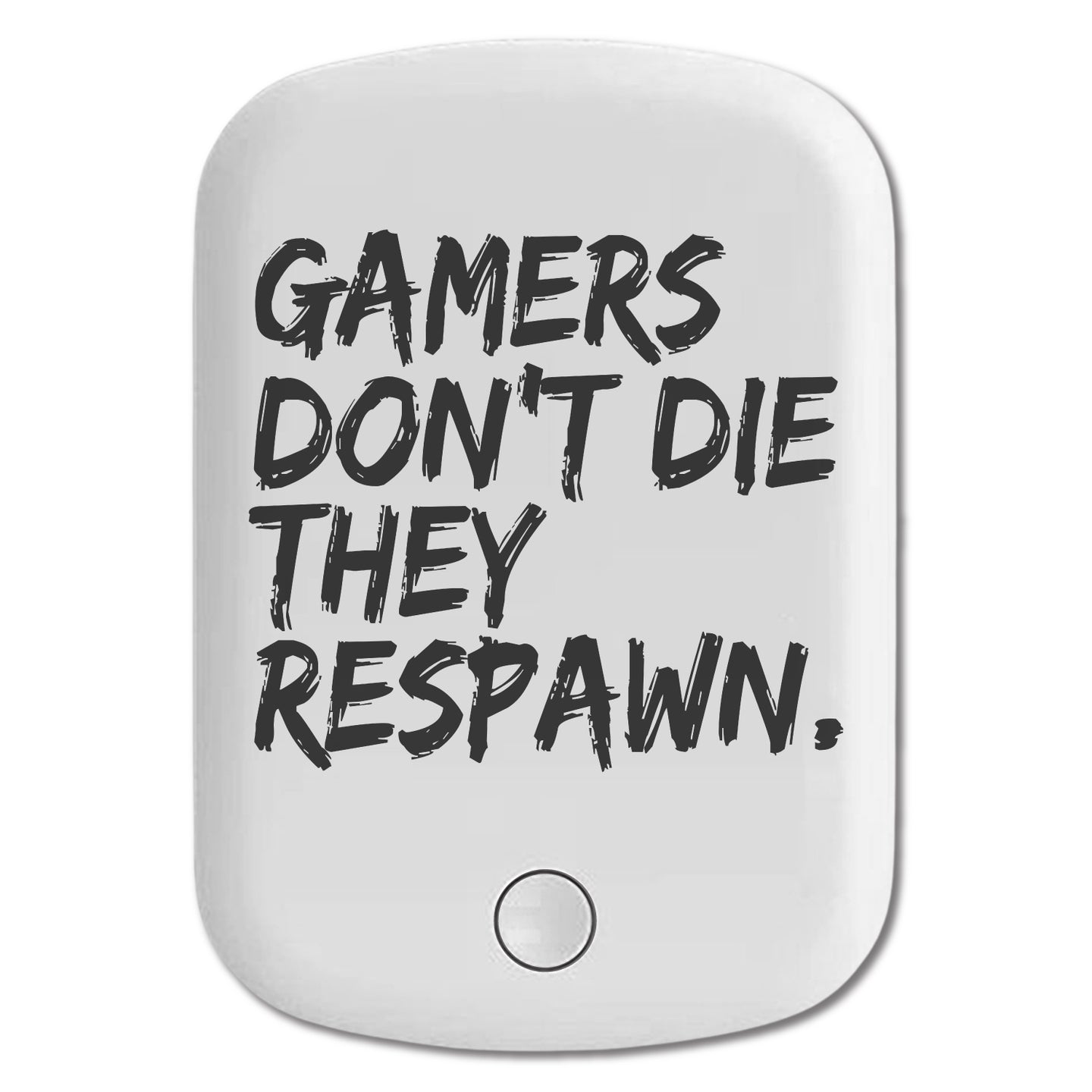 DistinctInk Magnetic Battery Pack, Wireless Portable Charger with USB-C Cable, Compatible with MagSafe iPhone 14 / 13 / 12 Series - Gamers Don't Die They Respawn.