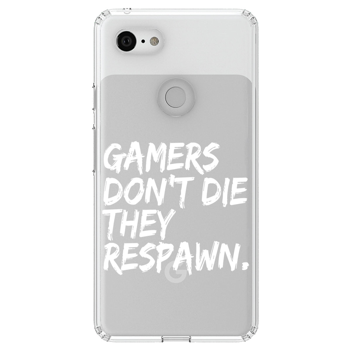 Gamers Don't Die They Respawn Clear Shockproof iPhone Case, view 22