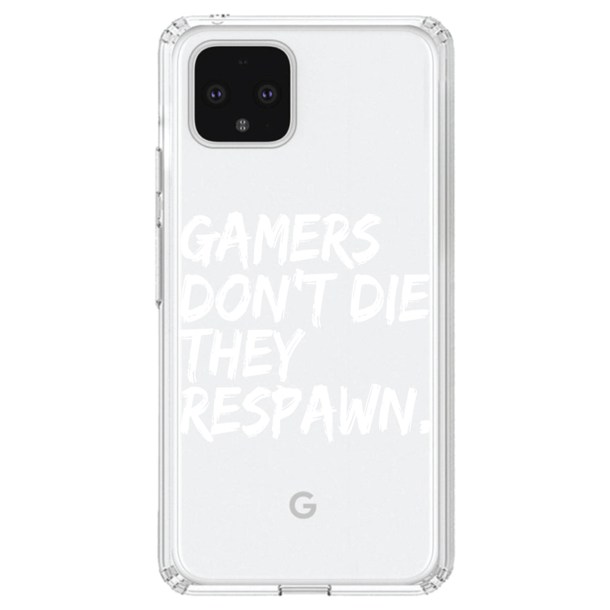 Gamers Don't Die They Respawn Clear Shockproof iPhone Case, view 24