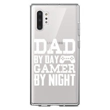 DistinctInk® Clear Shockproof Hybrid Case for Apple iPhone / Samsung Galaxy / Google Pixel - Dad By Day Gamer By Night