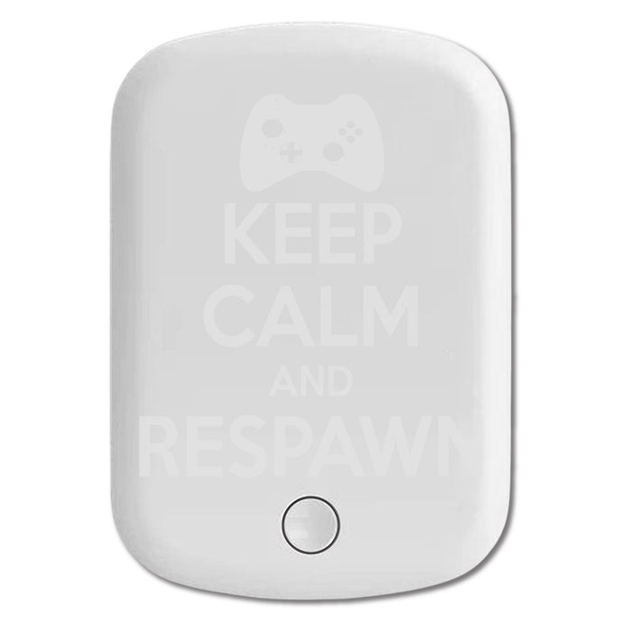 DistinctInk Magnetic Battery Pack, Wireless Portable Charger with USB-C Cable, Compatible with MagSafe iPhone 14 / 13 / 12 Series - Keep Calm and Respawn Gamer Video Games