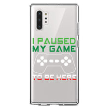 DistinctInk® Clear Shockproof Hybrid Case for Apple iPhone / Samsung Galaxy / Google Pixel - I Paused My Game to Be Here Gamer Video Games